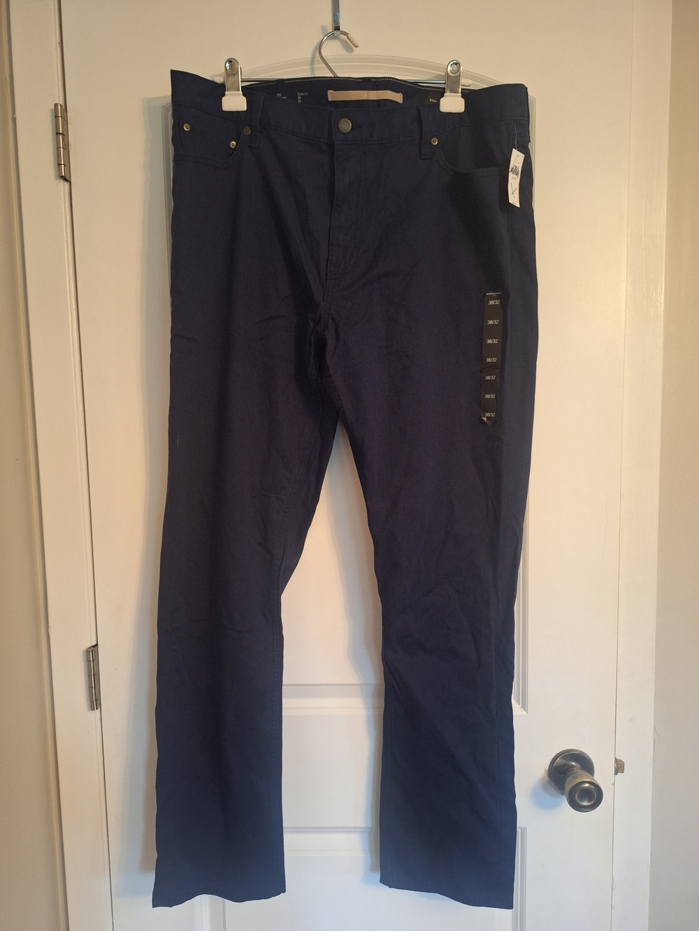 NWT Banana Republic Mens 38 X 32 Navy Blue Linen Blend Pants